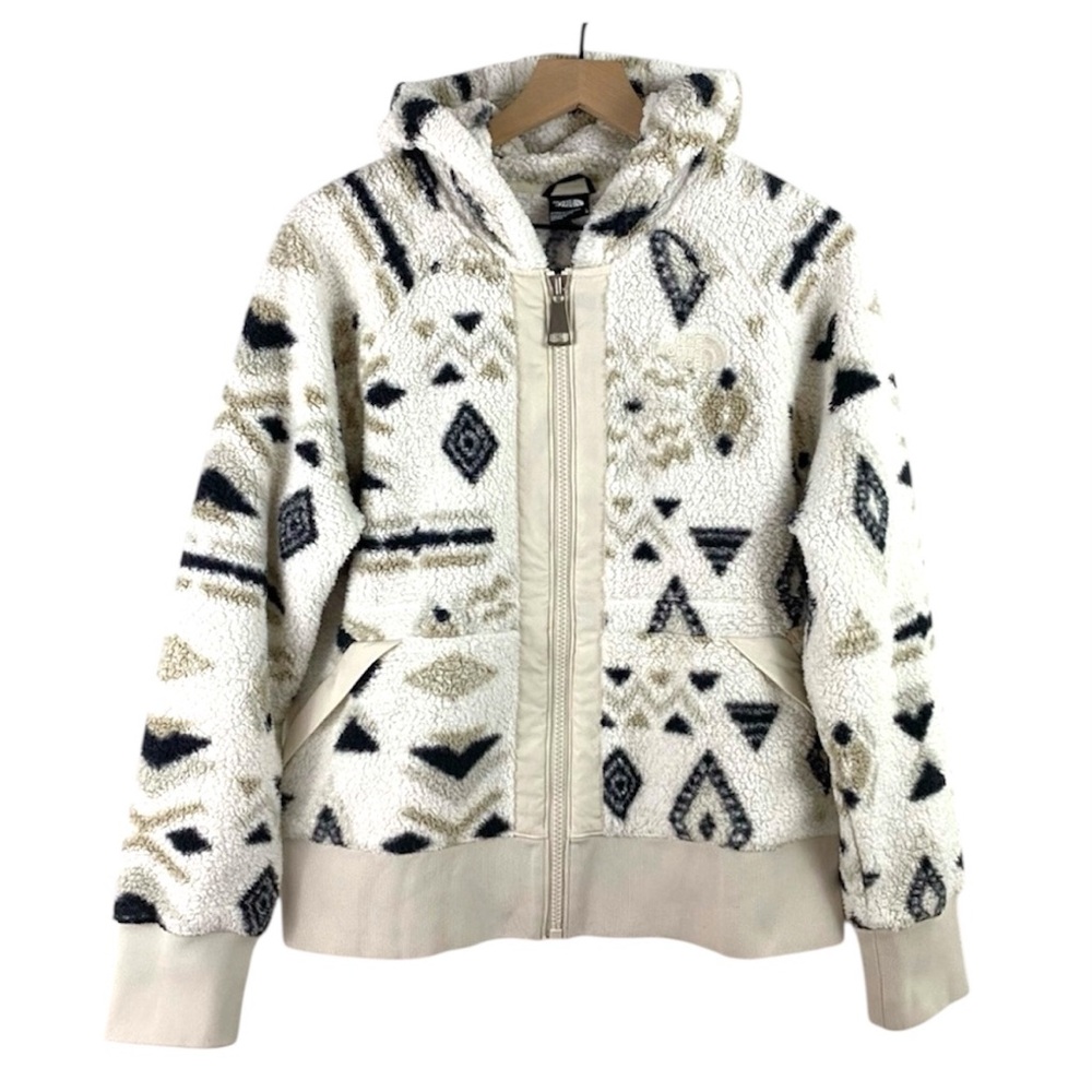 The North Face Campshire 2.0 Aztec Hooded Zip Up Sherpa Fleece Jacket-Women's M